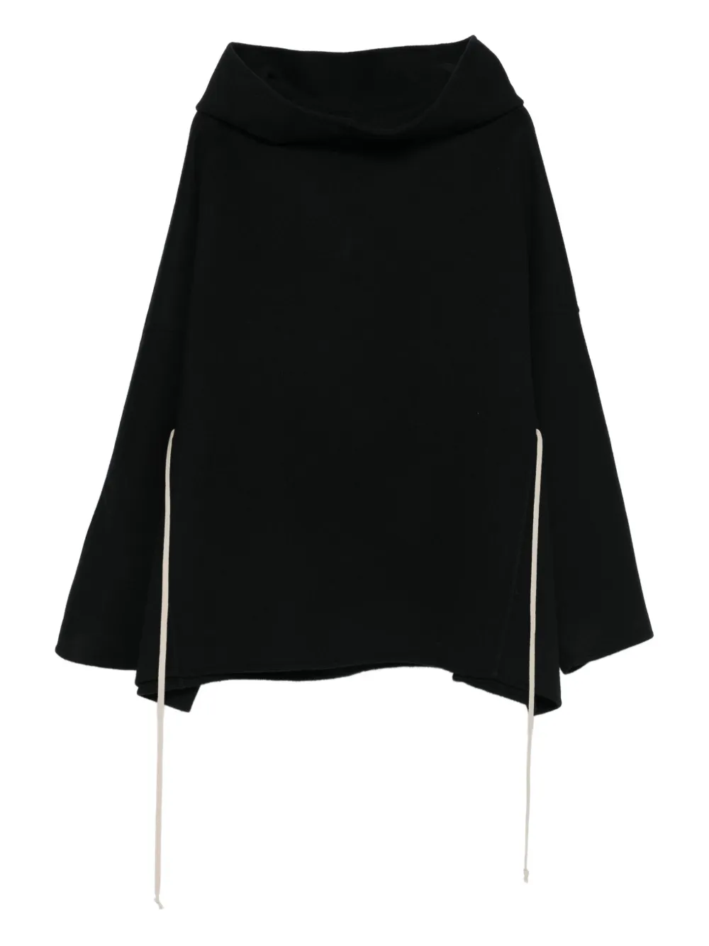 Rick Owens funnel-neck drawstring jumper Zwart