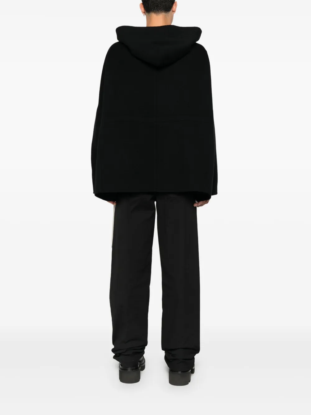 Rick Owens Trui met trechterhals en trekkoord Zwart