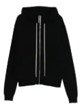 Rick Owens zip-up hooded jacket - Black