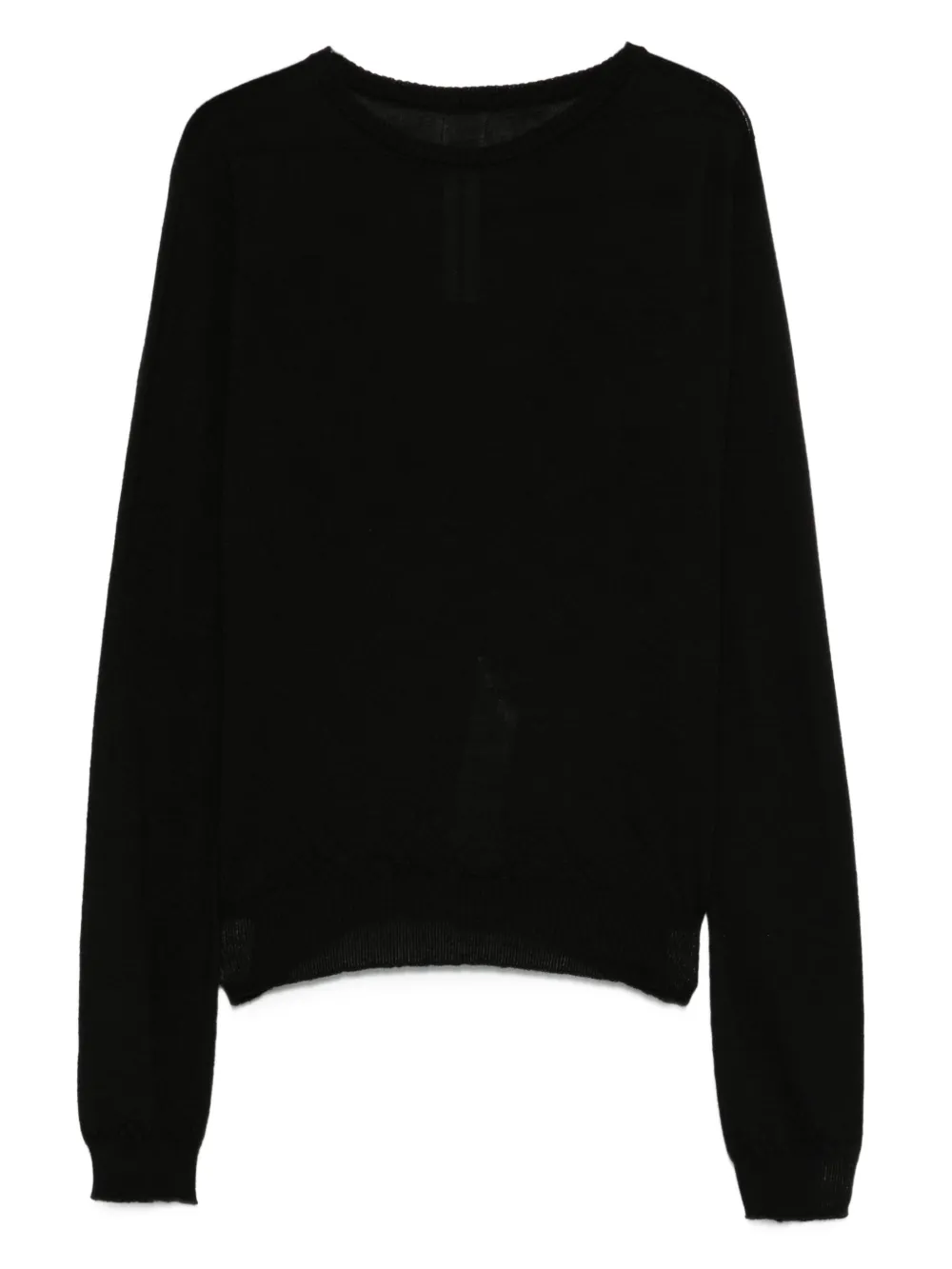 Rick Owens round-neck wool jumper Zwart