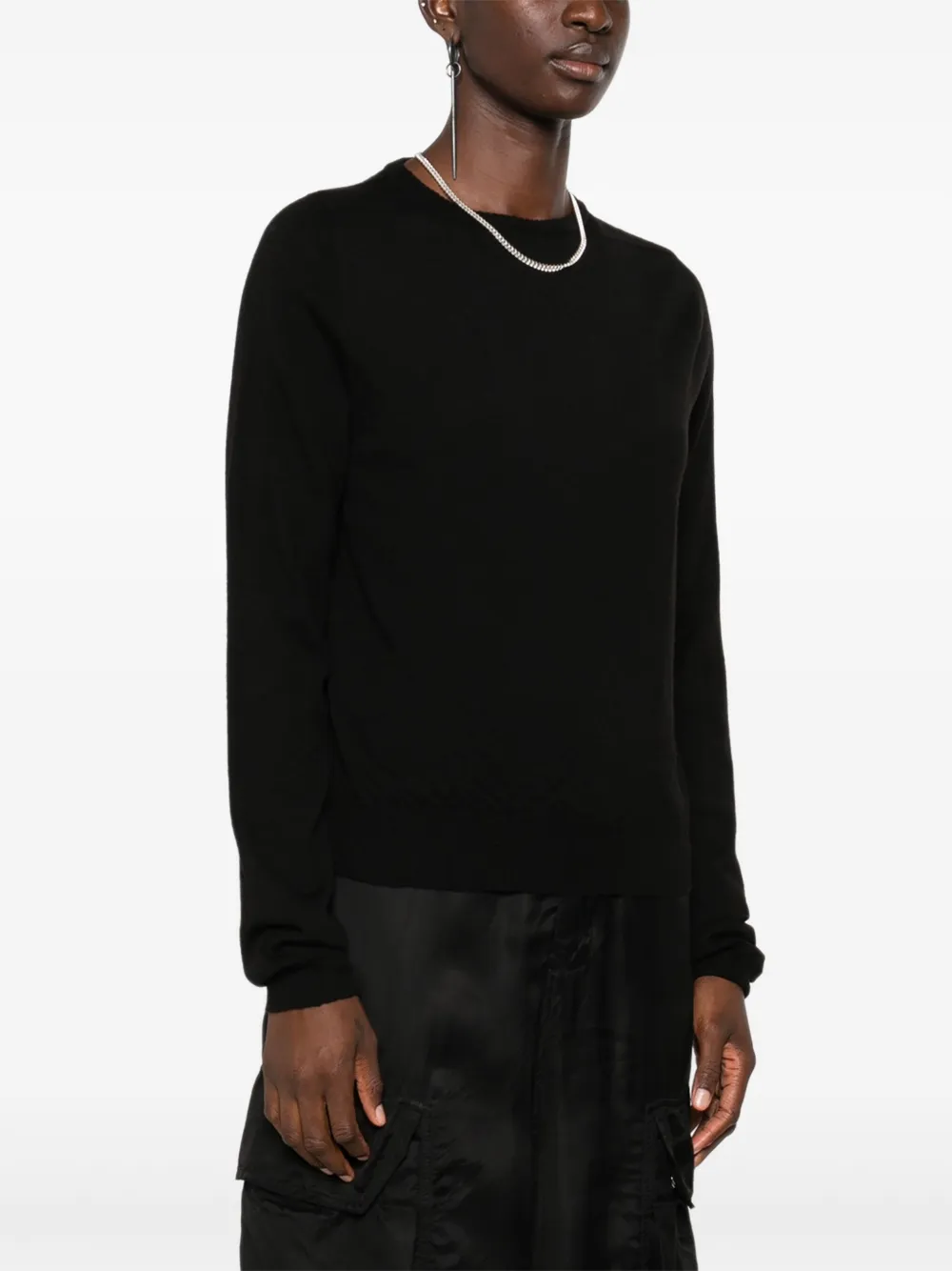 Rick Owens Wollen trui met ronde hals Zwart