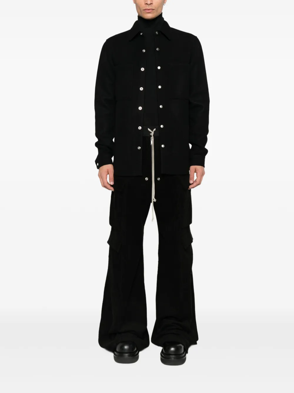 Rick Owens Bella zip-fly cargo trousers - Zwart