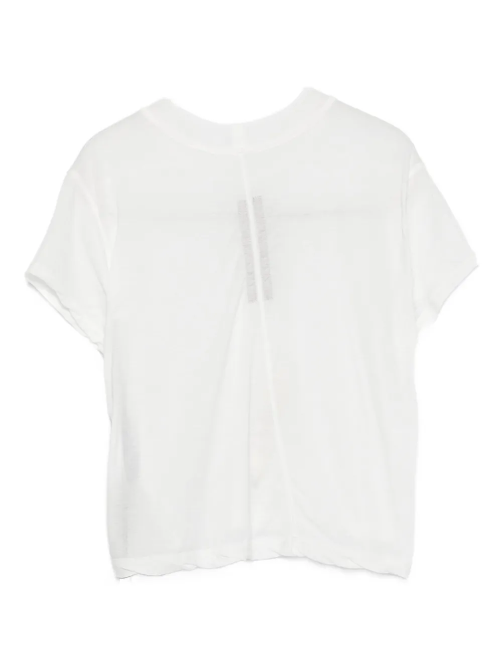 Rick Owens Drkshdw Asymmetrical-hem Organic Cotton Top In White