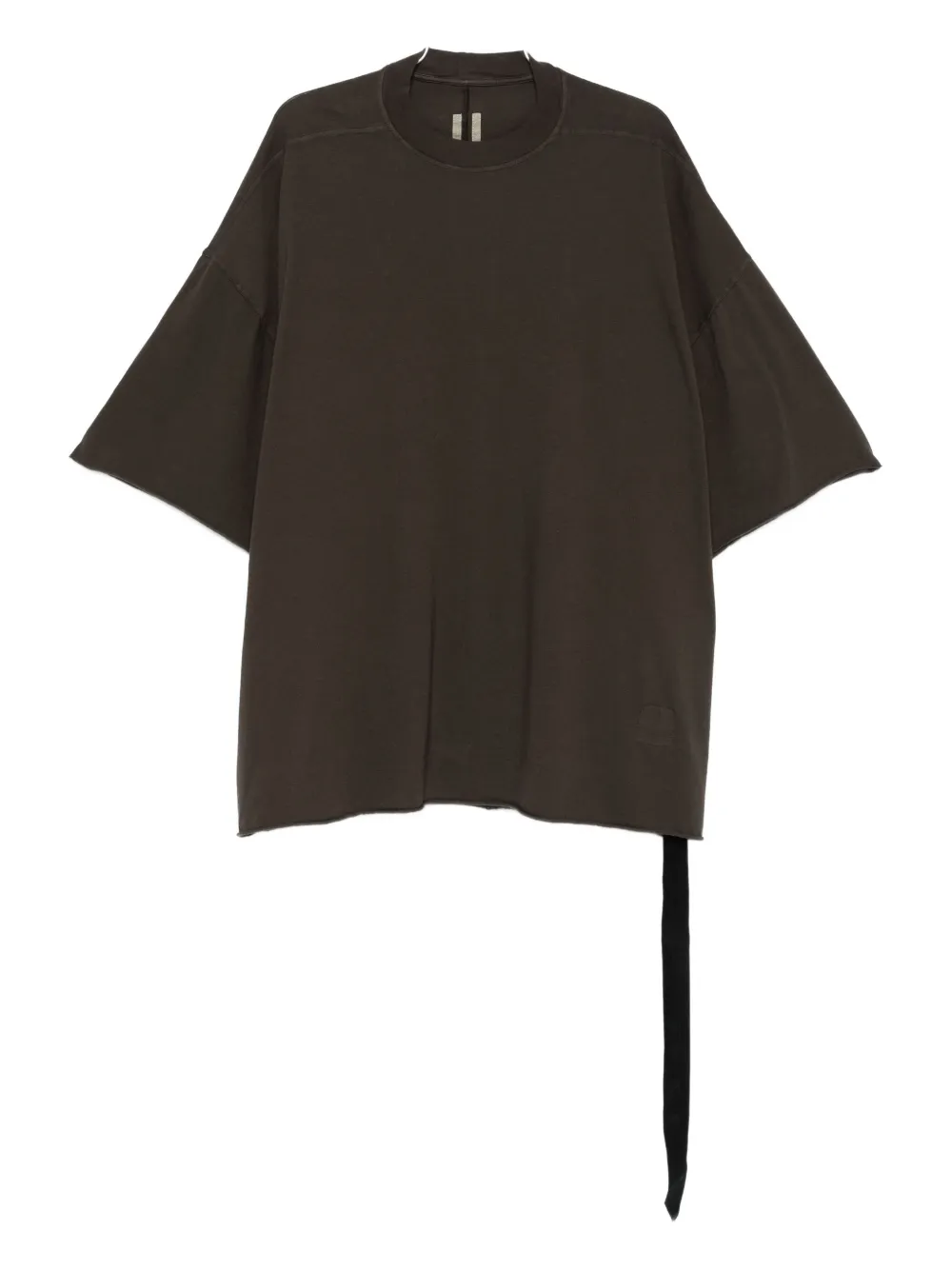 Rick Owens Drkshdw Tie-detail T-shirt In Brown