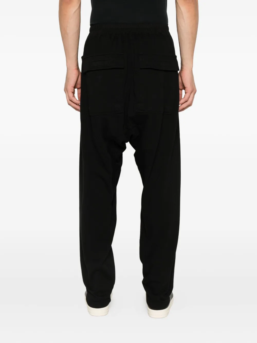 Rick Owens Drkshdw Drawstring Drop-crotch Trousers In Black