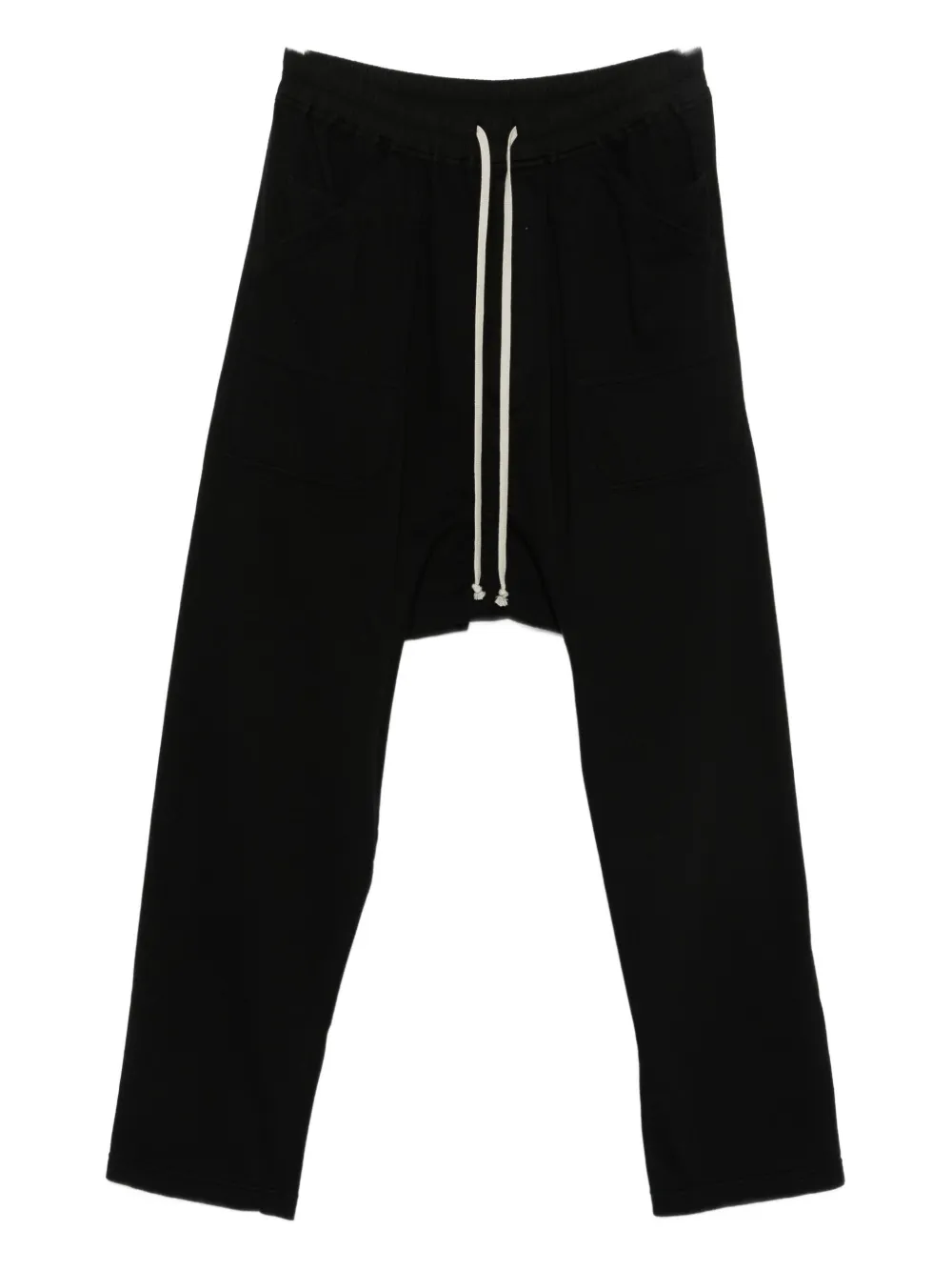 Rick Owens Drkshdw Drawstring Drop-crotch Trousers In Black
