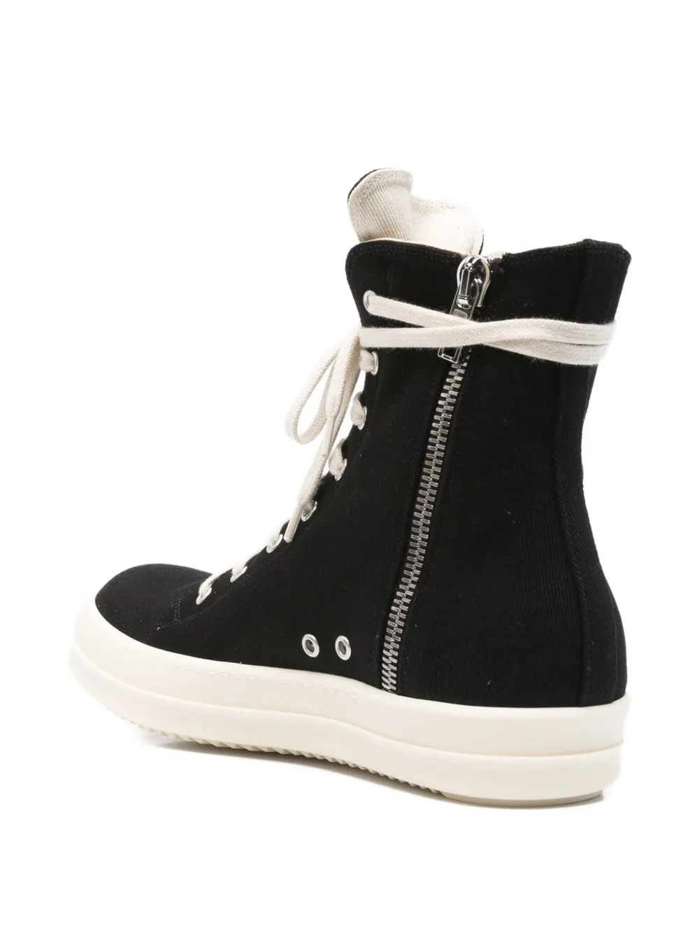 Rick Owens DRKSHDW star-embroidered zip-fastening sneakers Black