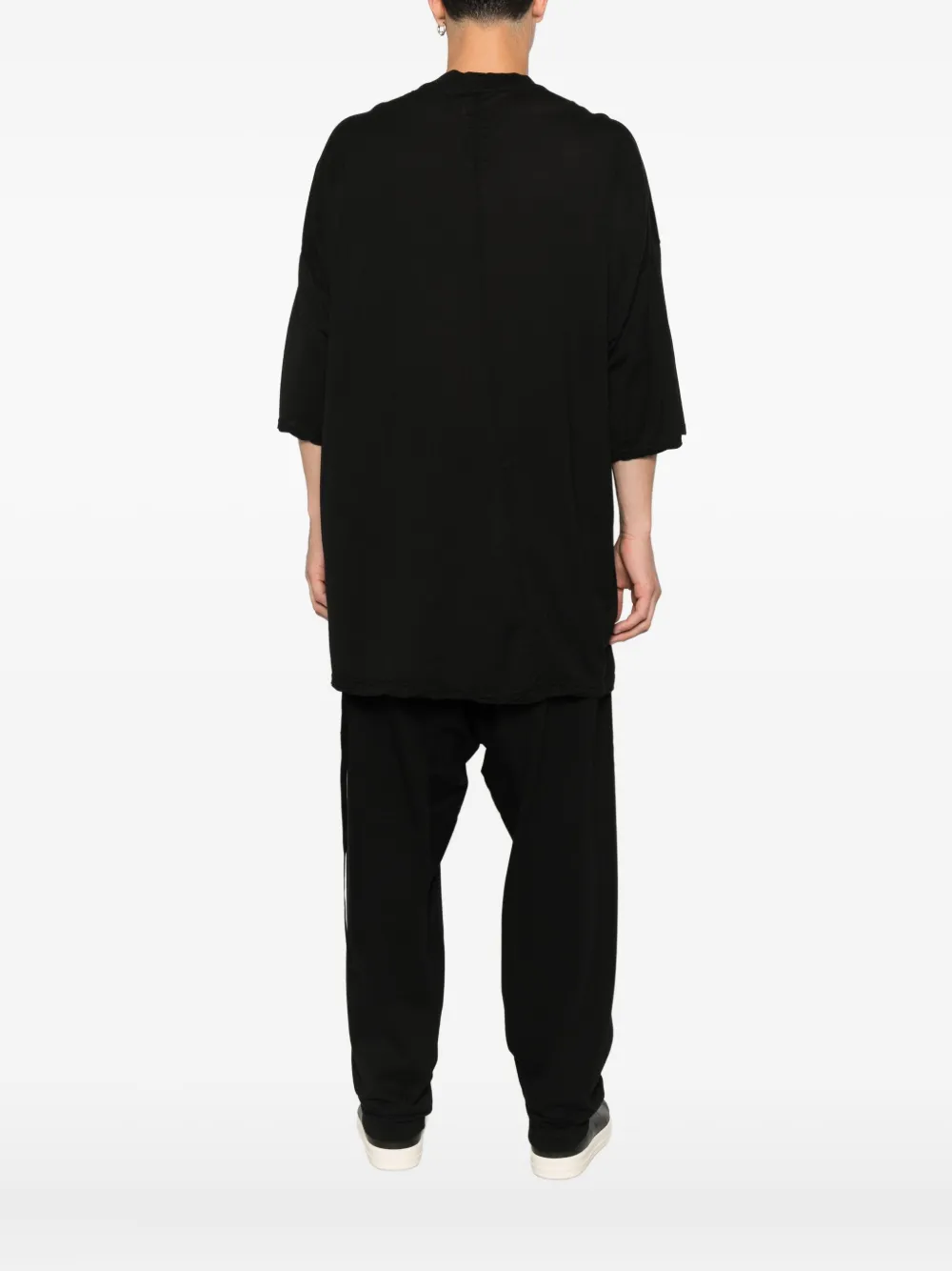 Rick Owens DRKSHDW side-tie organic cotton T-shirt Zwart