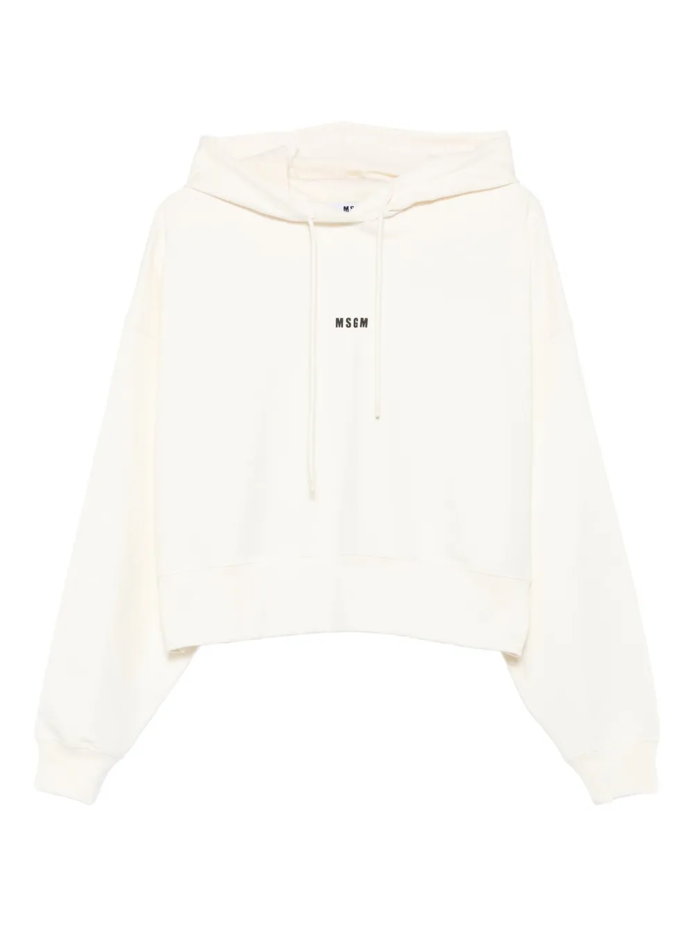 MSGM Top met capuchon en logodetail Wit
