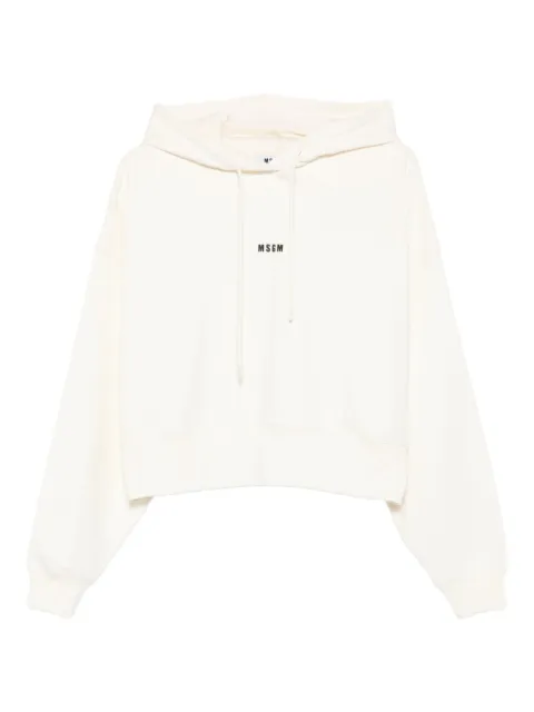 MSGM logo-detailed hooded top