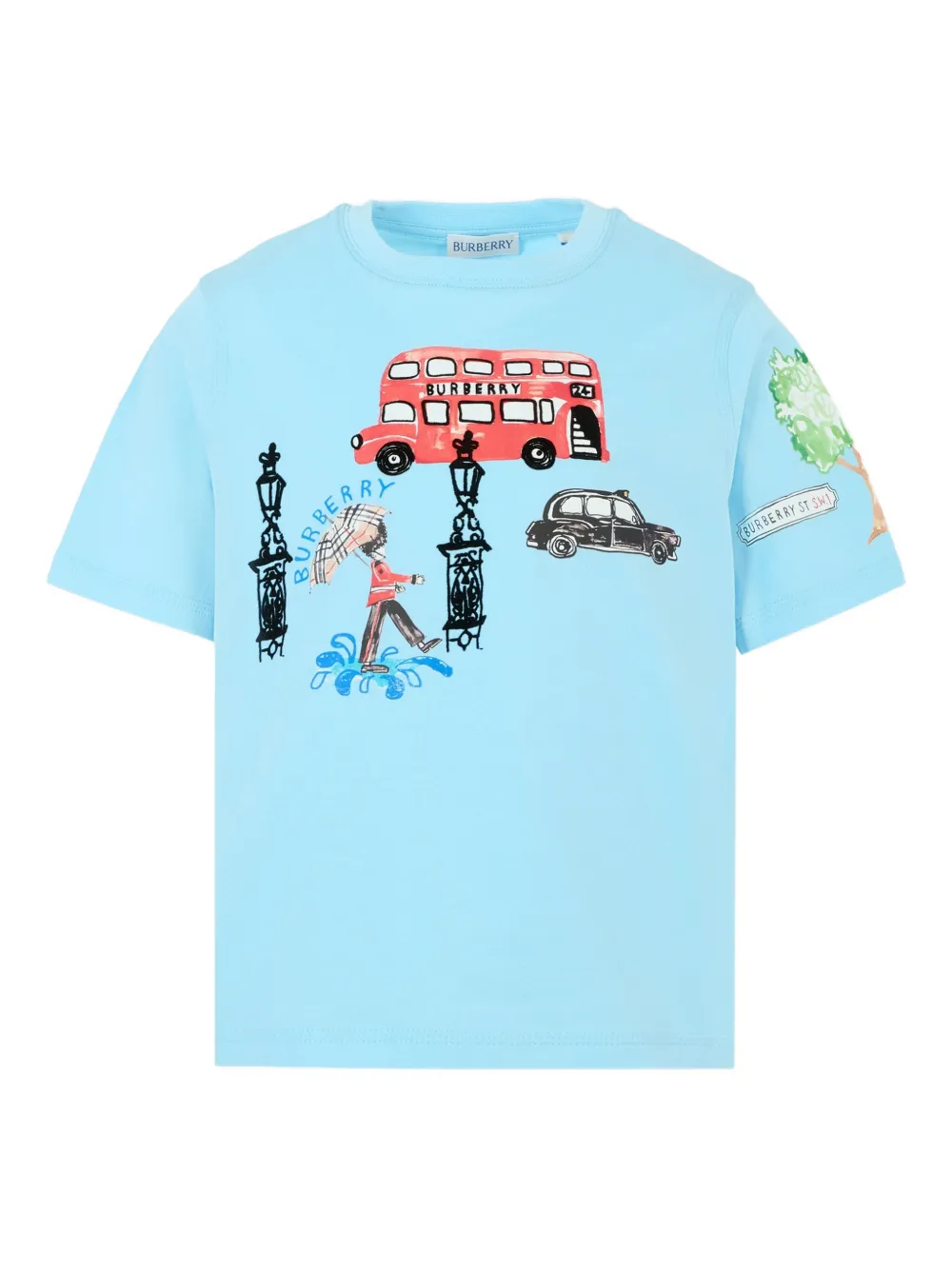 Burberry Kids T-shirt Blauw