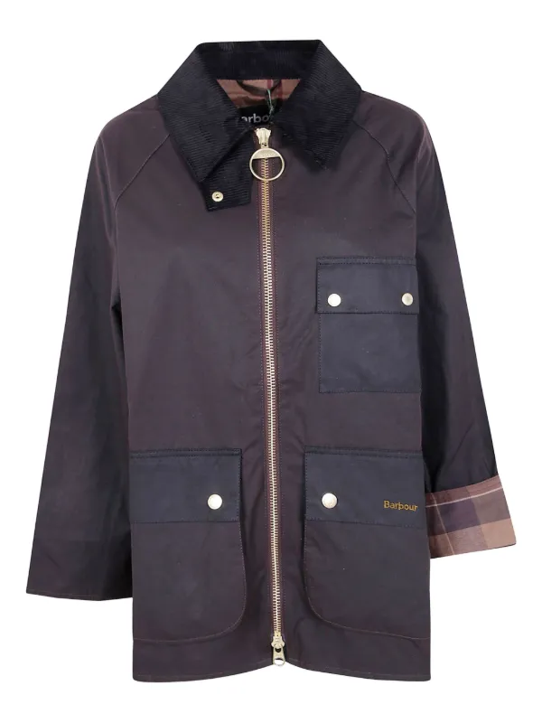 Barbour Luella Cotton Coat | Purple | FARFETCH