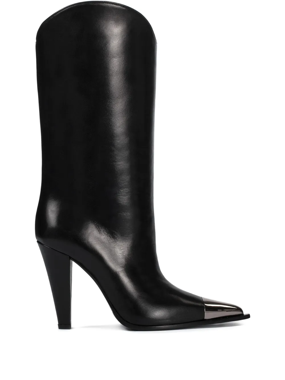 Le Silla metallic-toe leather boots Black