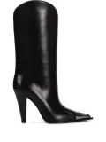 Le Silla metallic-toe leather boots - Black