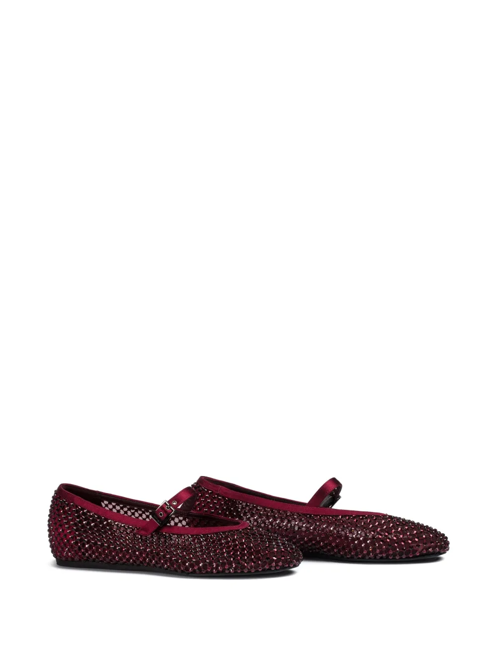 Le Silla Verfraaide satijnen ballerina's - Rood