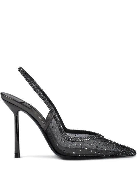 Le Silla 100mm Nicole crystal-embellished slingback pumps