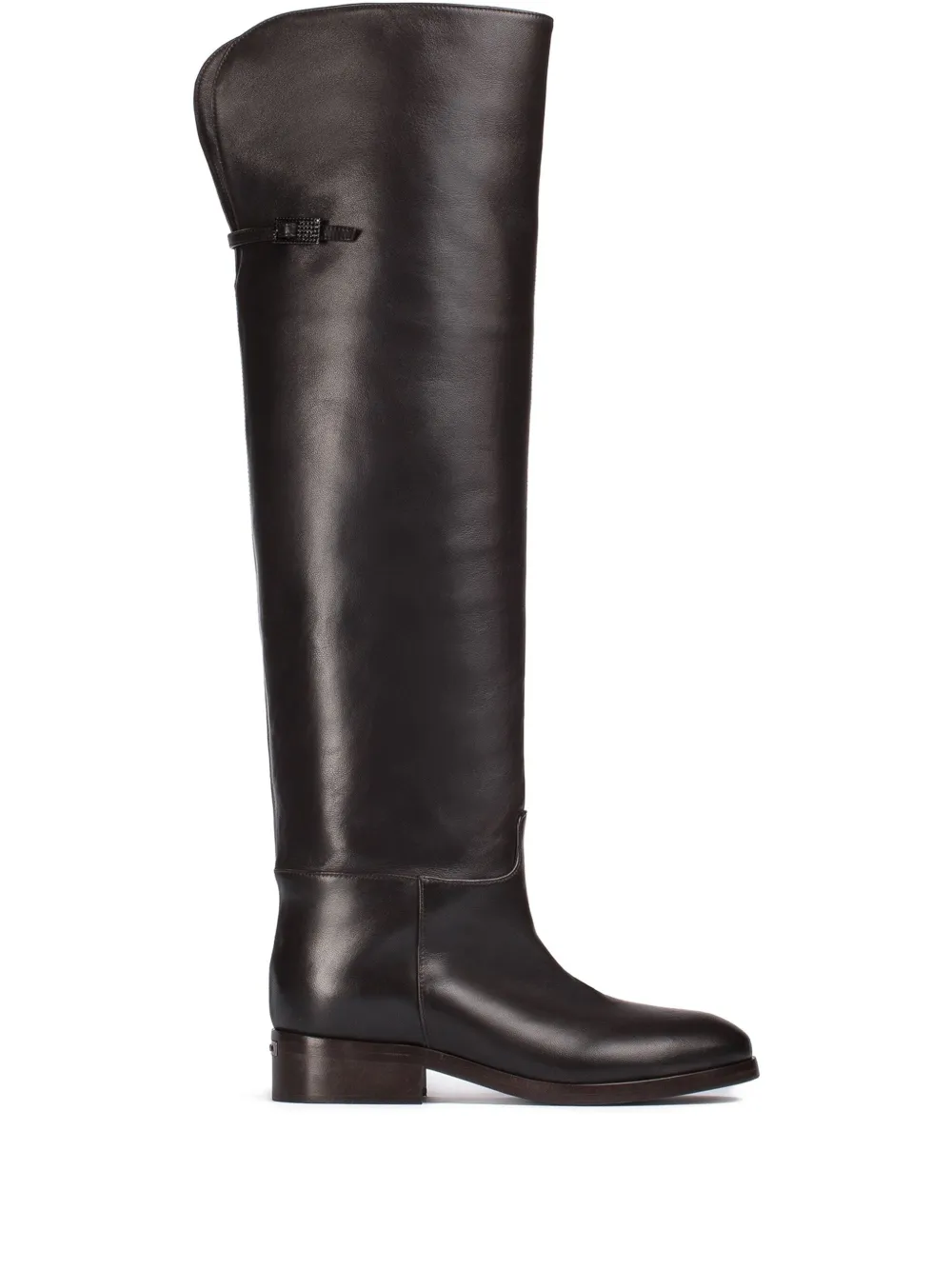Le Silla fold-over leather boots Brown