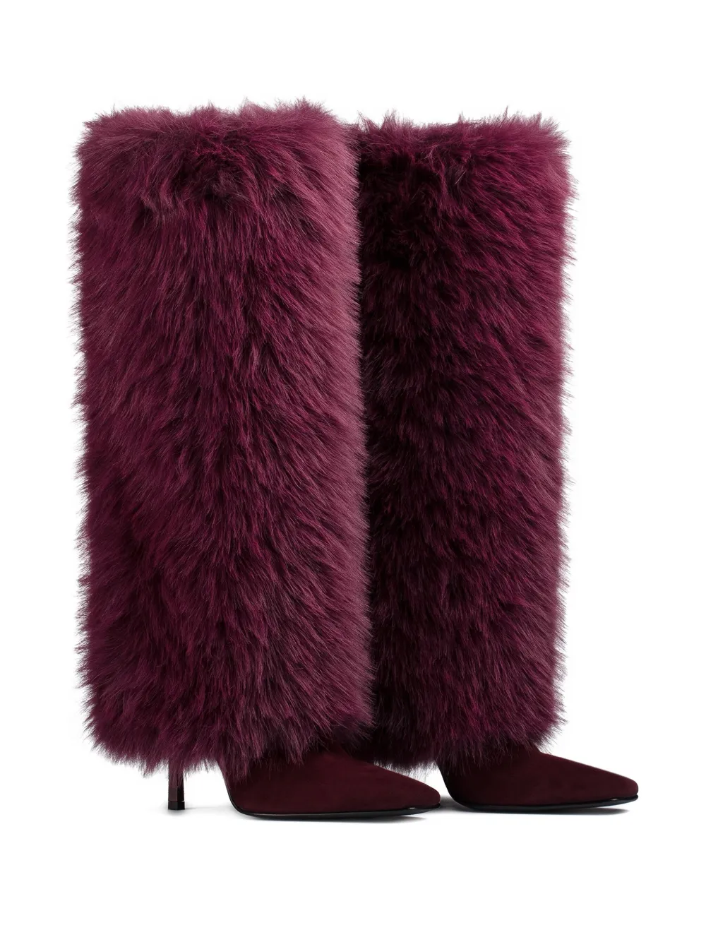 Le Silla 110mm Andy suede cuffed boots Pink