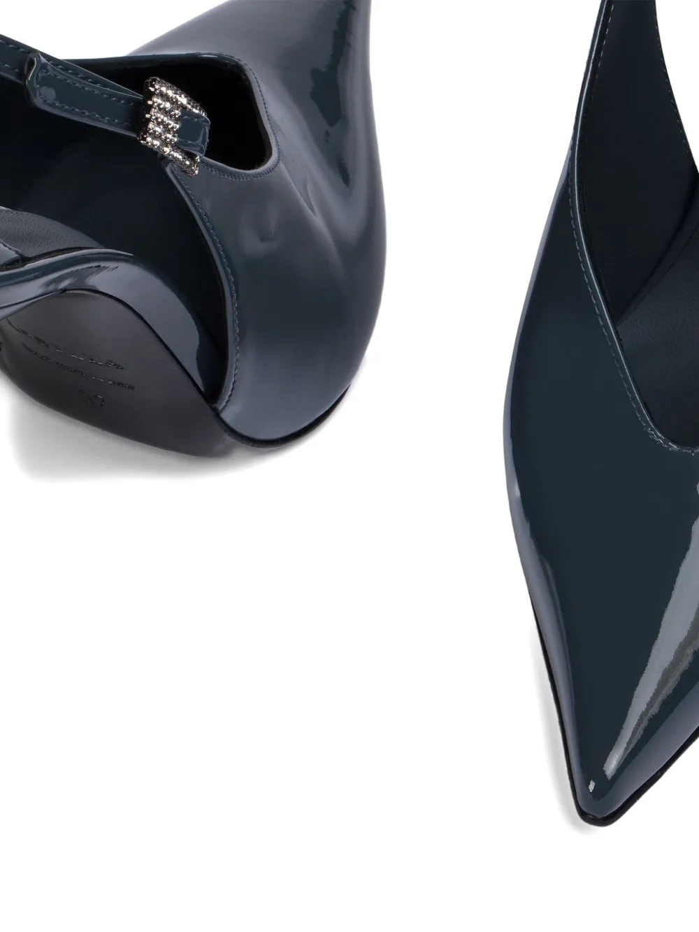 Le Silla 100mm Clivage slingback crystal-embellished pumps Black