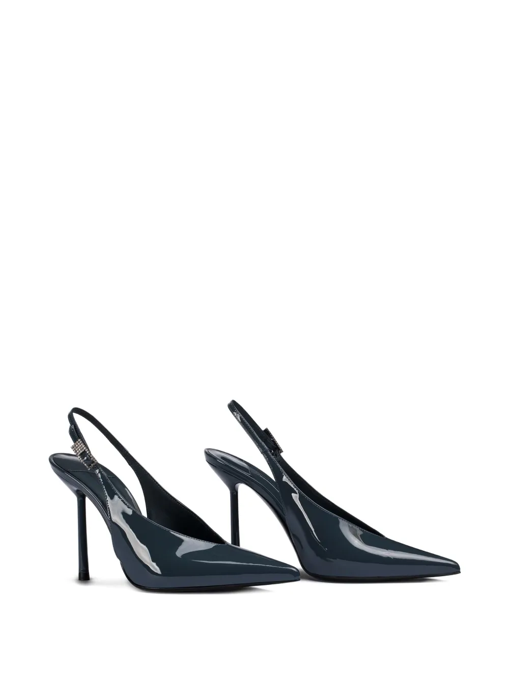 Le Silla 100mm Clivage slingback crystal-embellished pumps Black