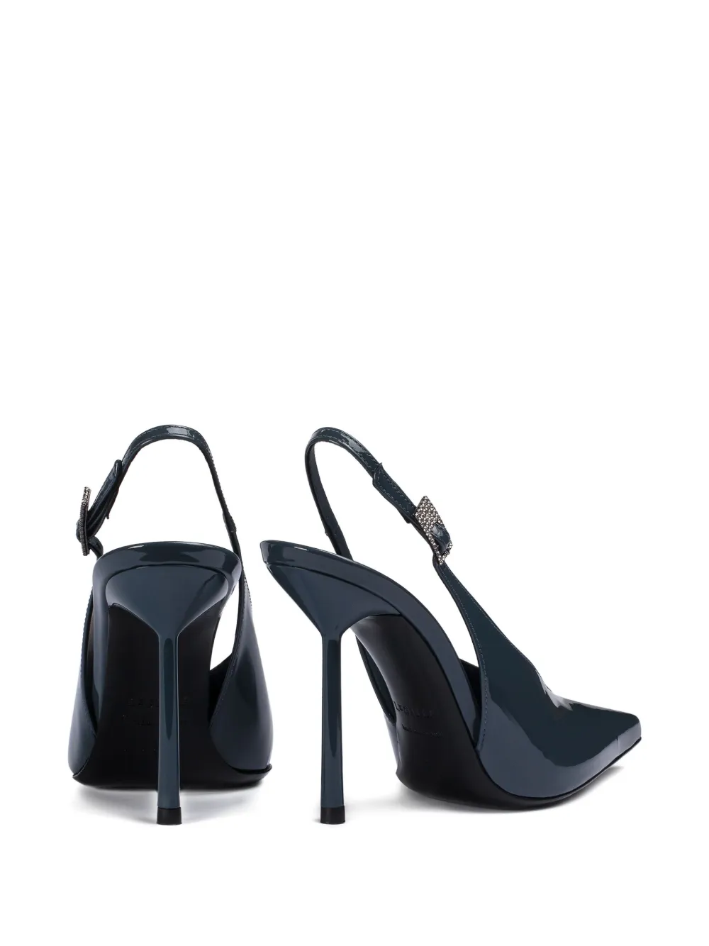 Le Silla 100mm Clivage slingback crystal-embellished pumps Black