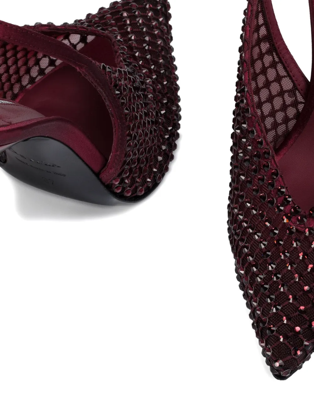 Le Silla 100mm Gilda crystal-embellished slingback pumps Red