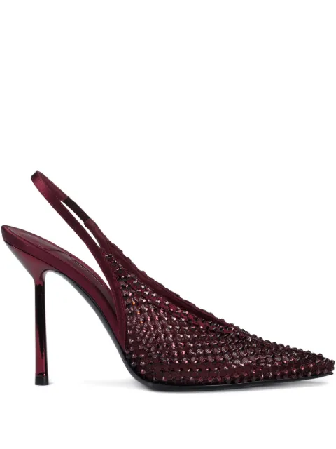 Le Silla 100mm Gilda crystal-embellished slingback pumps