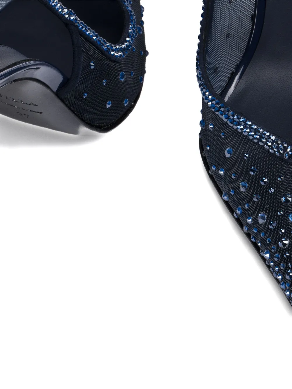 Le Silla 100mm Nicole Crystal-embellished Slingback Pumps In Blue