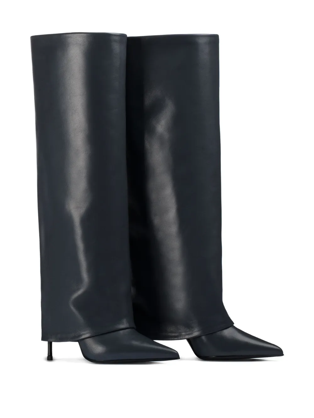 Le Silla 110mm Andy leather cuffed boots Black