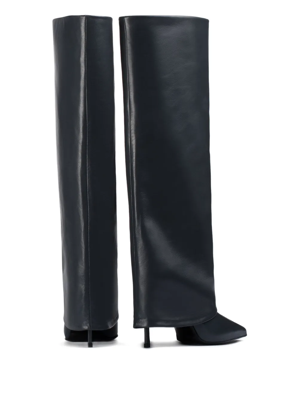 Le Silla 110mm Andy leather cuffed boots Black