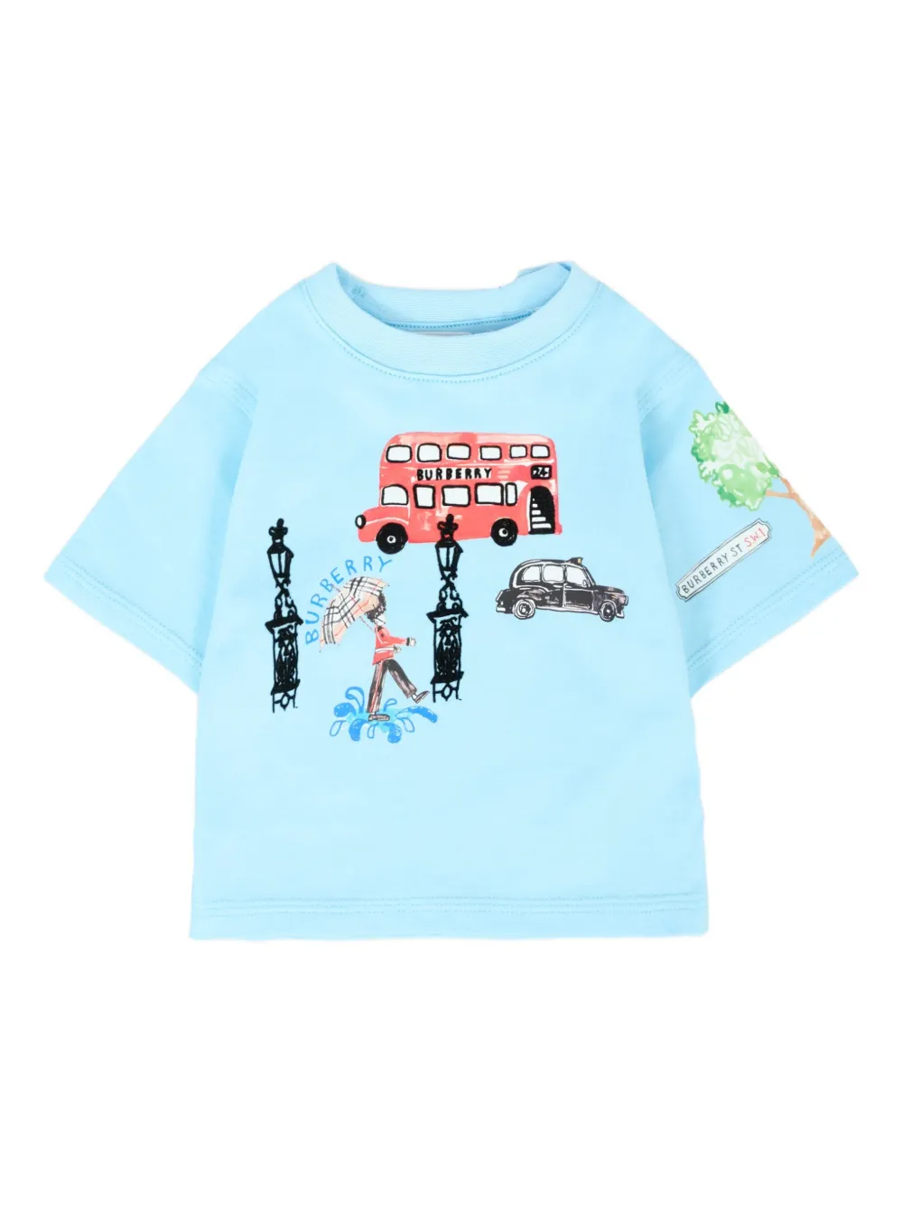 Burberry Kids London-scene short-sleeve T-shirt Blauw