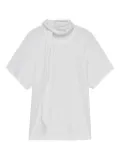 BITE Studios neck-tie short-sleeve T-shirt - White