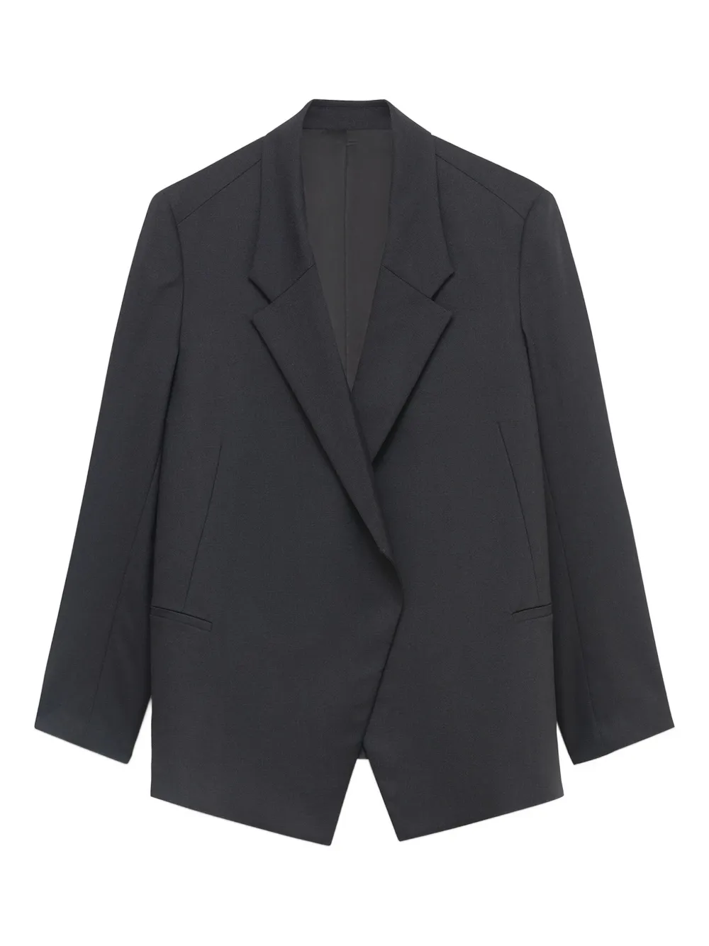 Bite Studios Polus Asymmetric Lapel Blazer In Gray