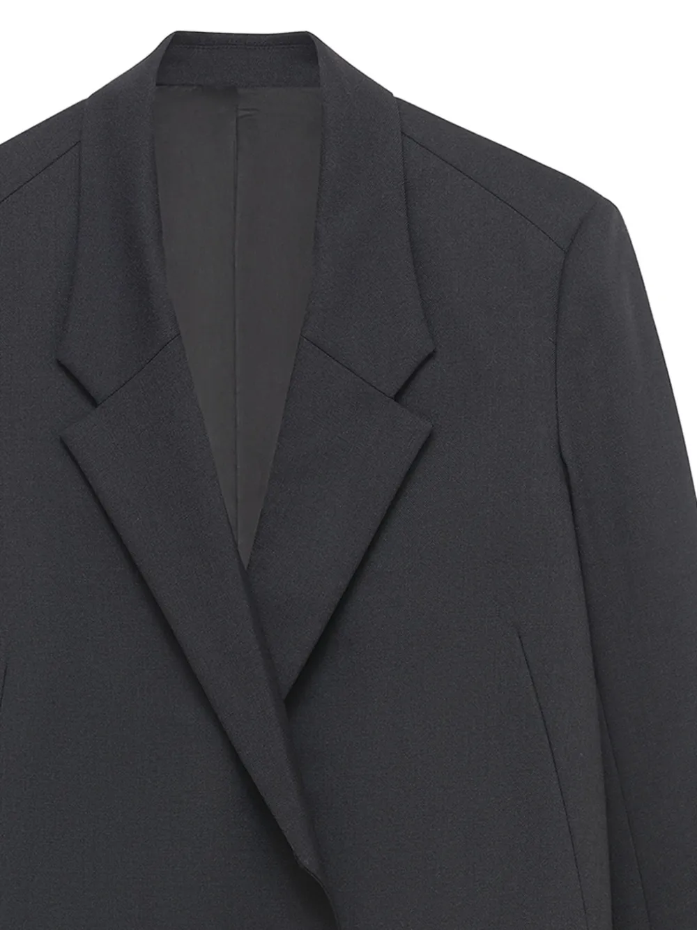 Bite Studios Polus Asymmetric Lapel Blazer In Gray