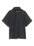 BITE Studios neck-tie short-sleeve T-shirt - Grey