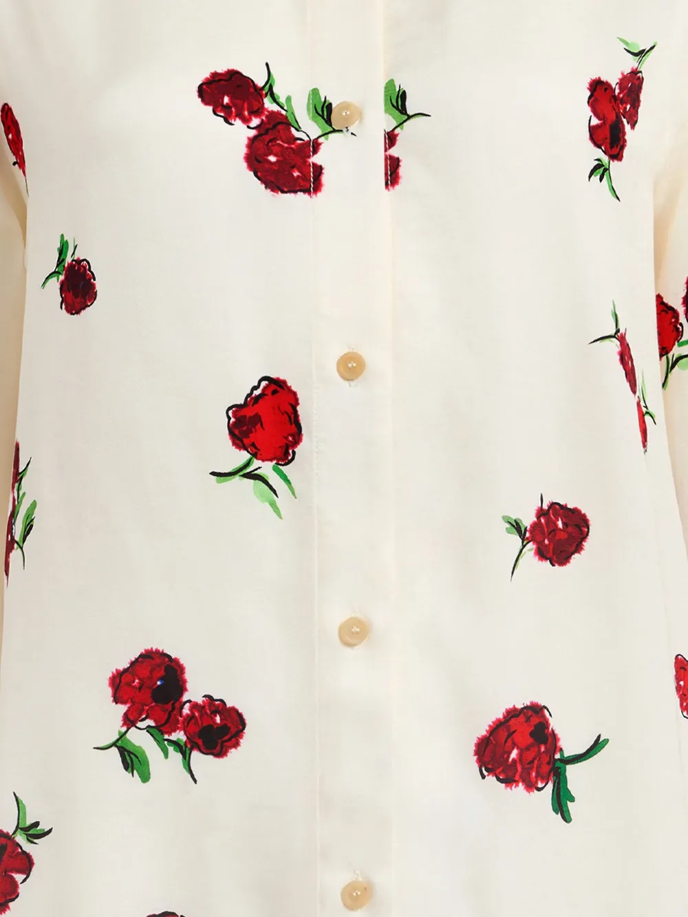 KHAITE Argo blouse met bloemenprint - Wit