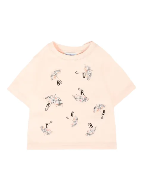 Burberry Kids t-shirt à imprimé parapluie