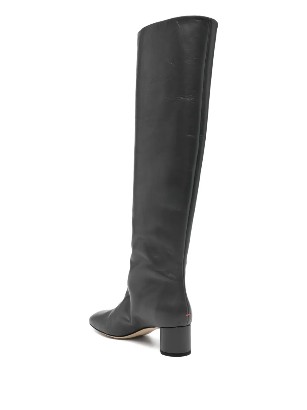 Aeyde block-heel knee-high boots Grijs