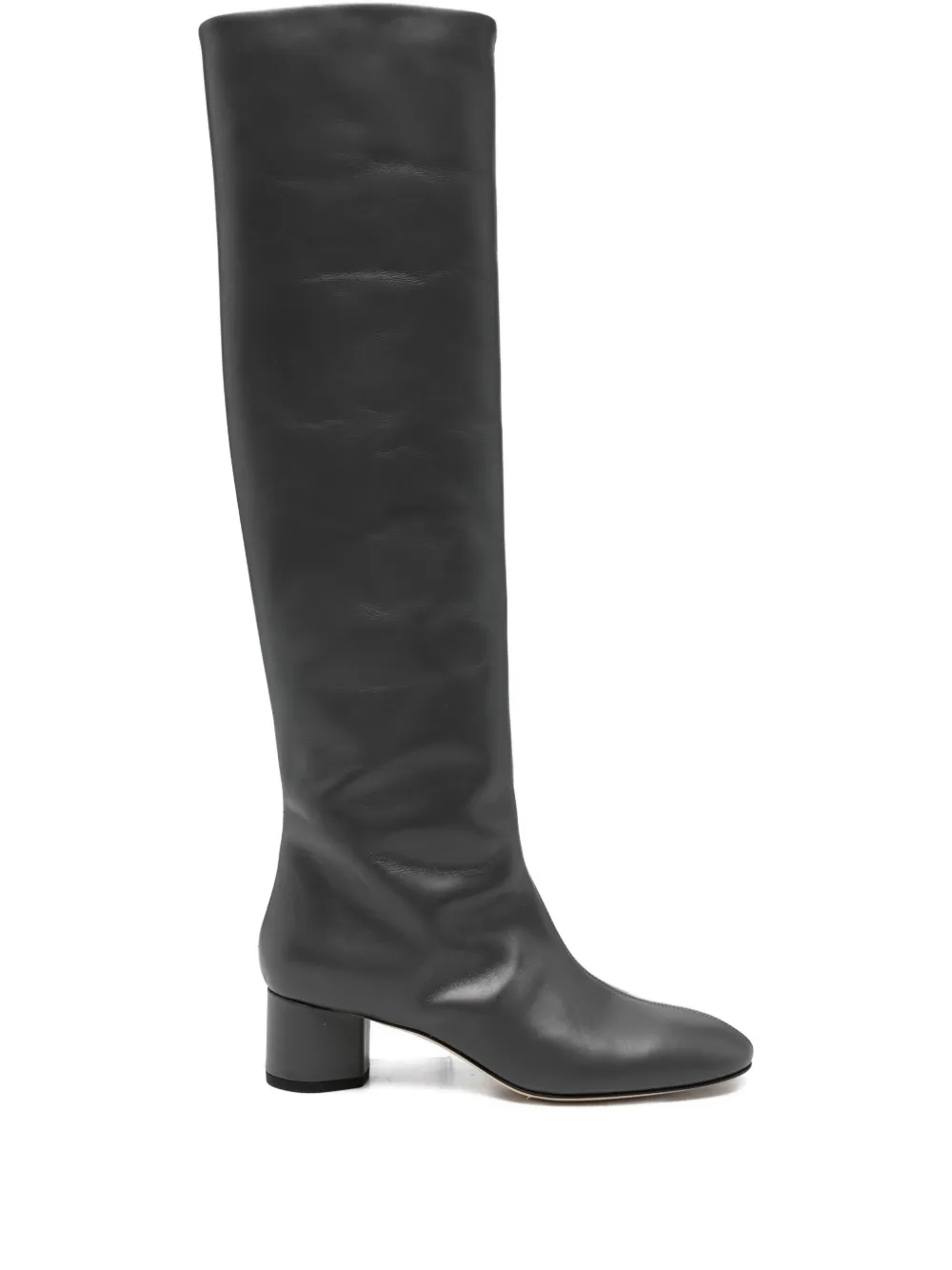 Aeyde Willa Leather Over-the-knee Boots In Black