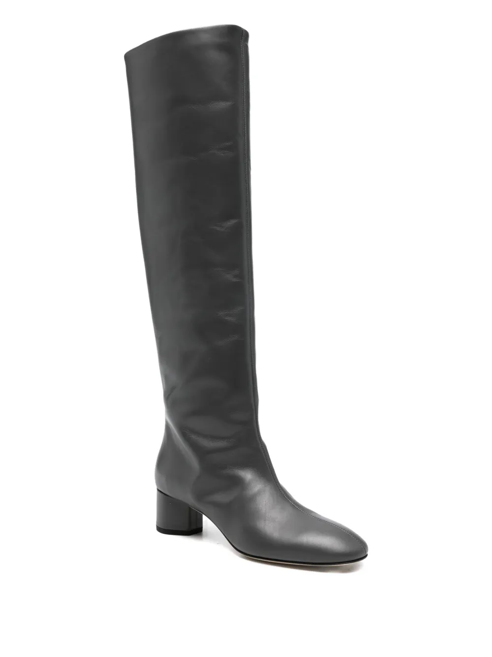 Aeyde block-heel knee-high boots Grijs
