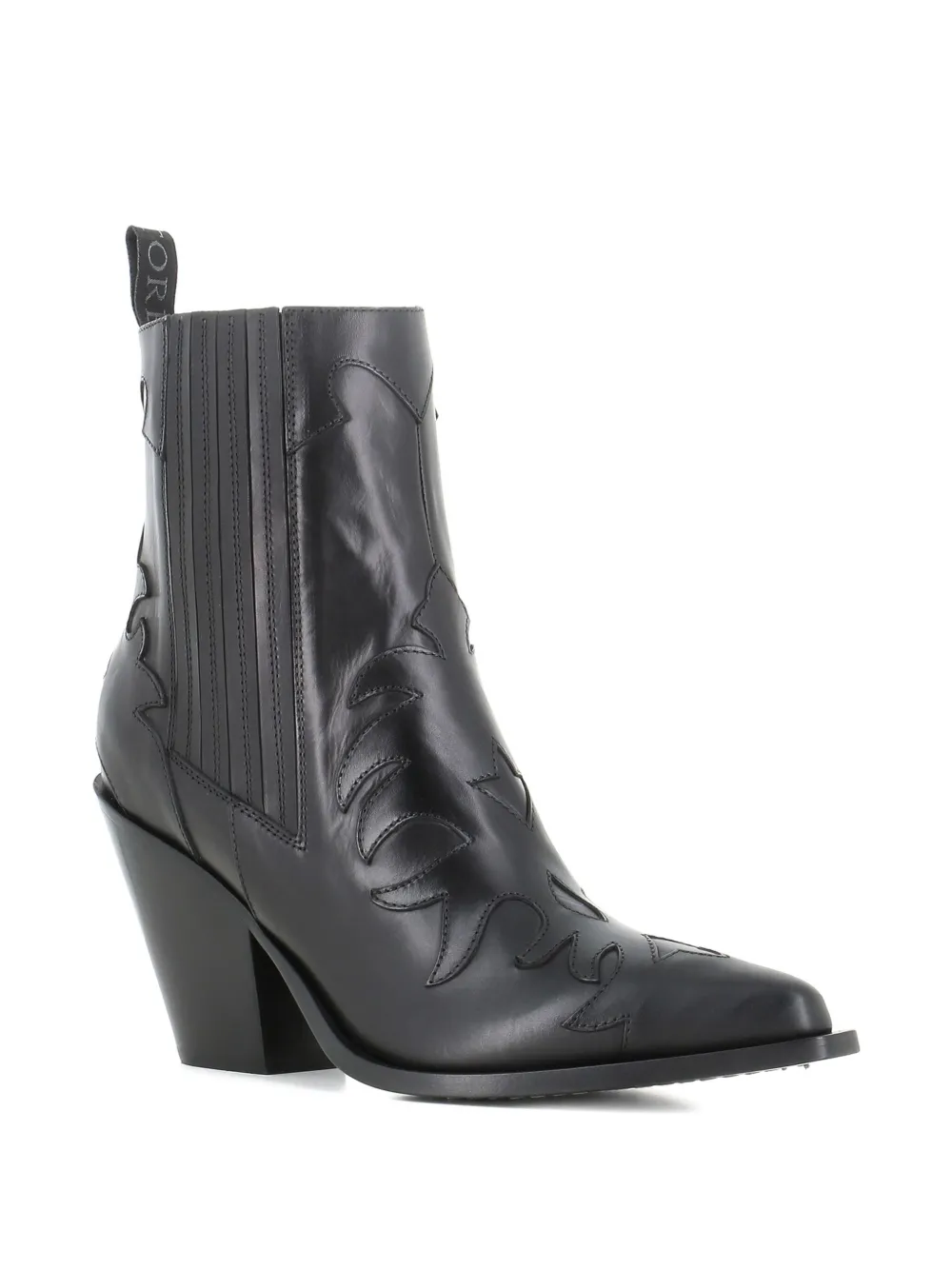 Sartore leather pointed-toe boots BALCK