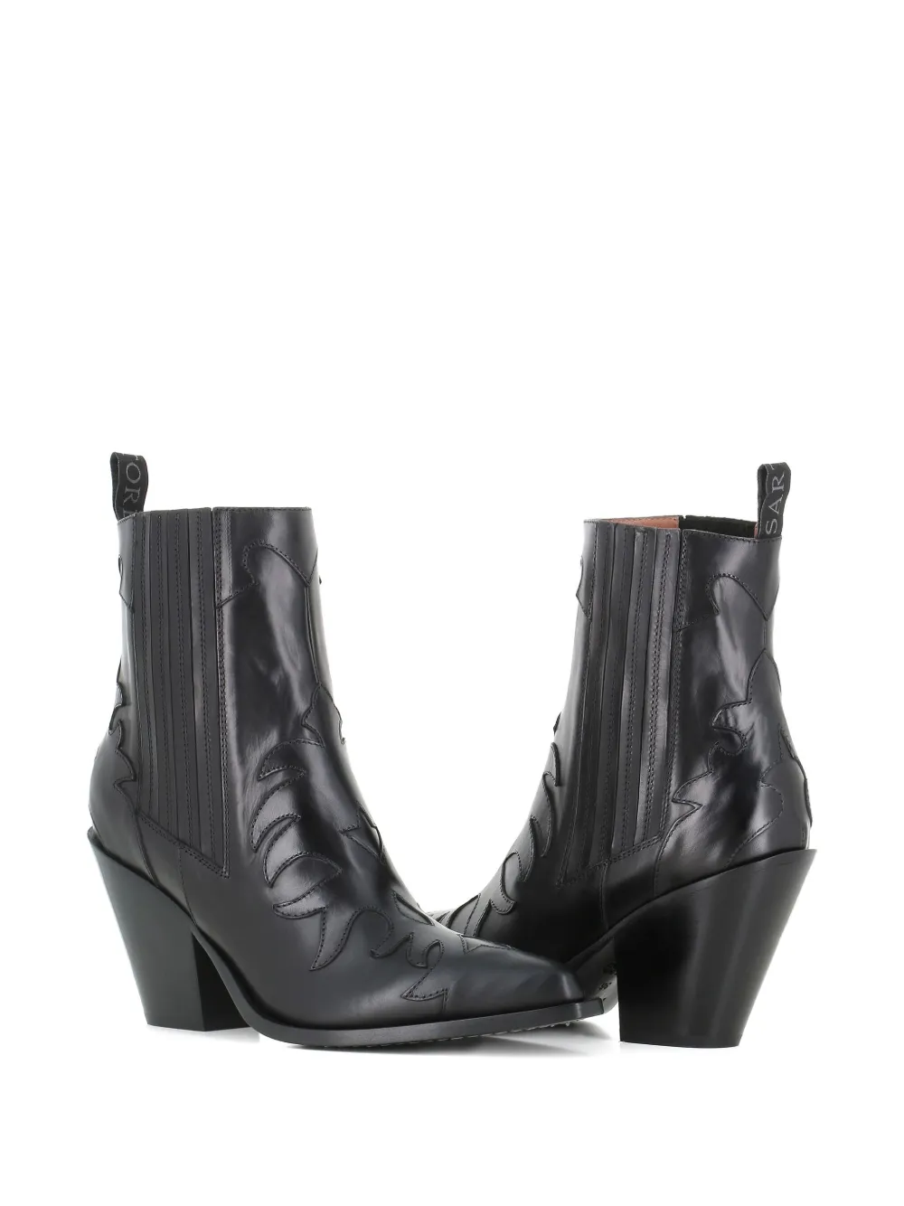 Sartore leather pointed-toe boots BALCK