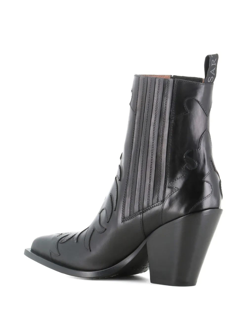 Sartore leather pointed-toe boots BALCK