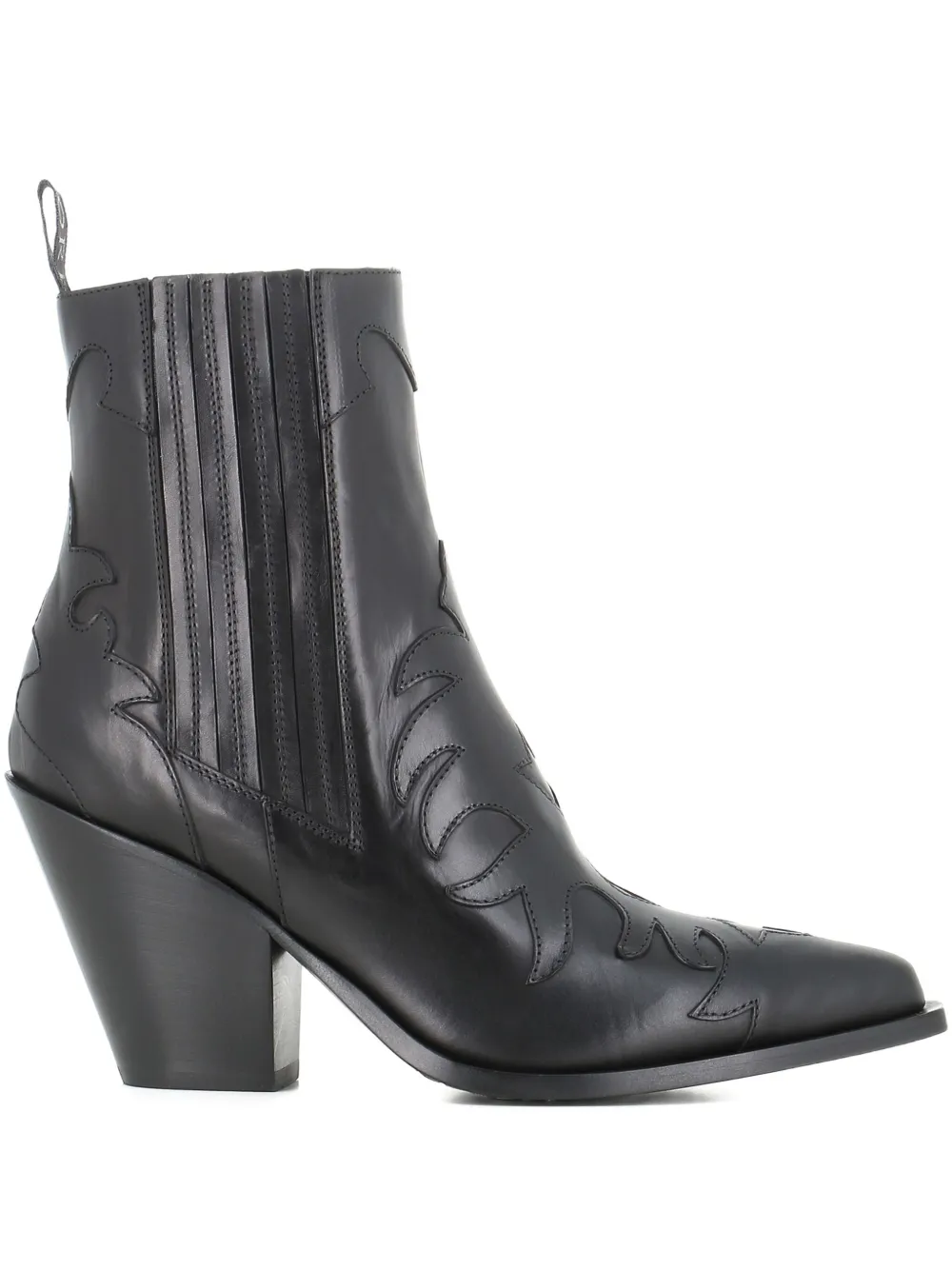 Sartore leather pointed-toe boots BALCK