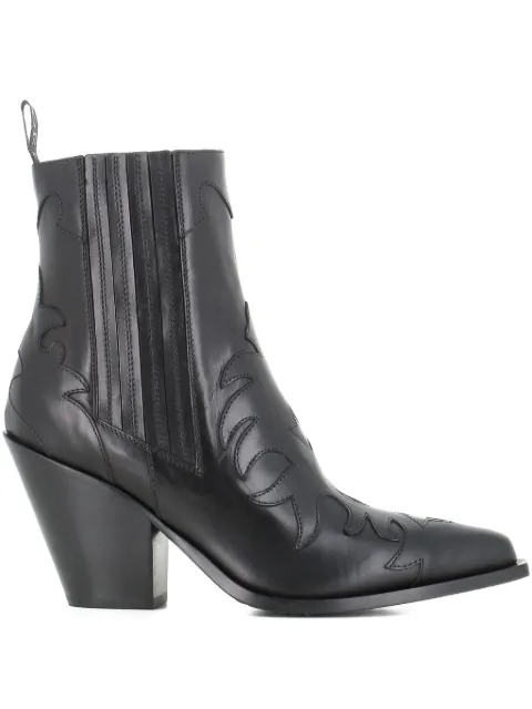 Sartore leather pointed-toe boots