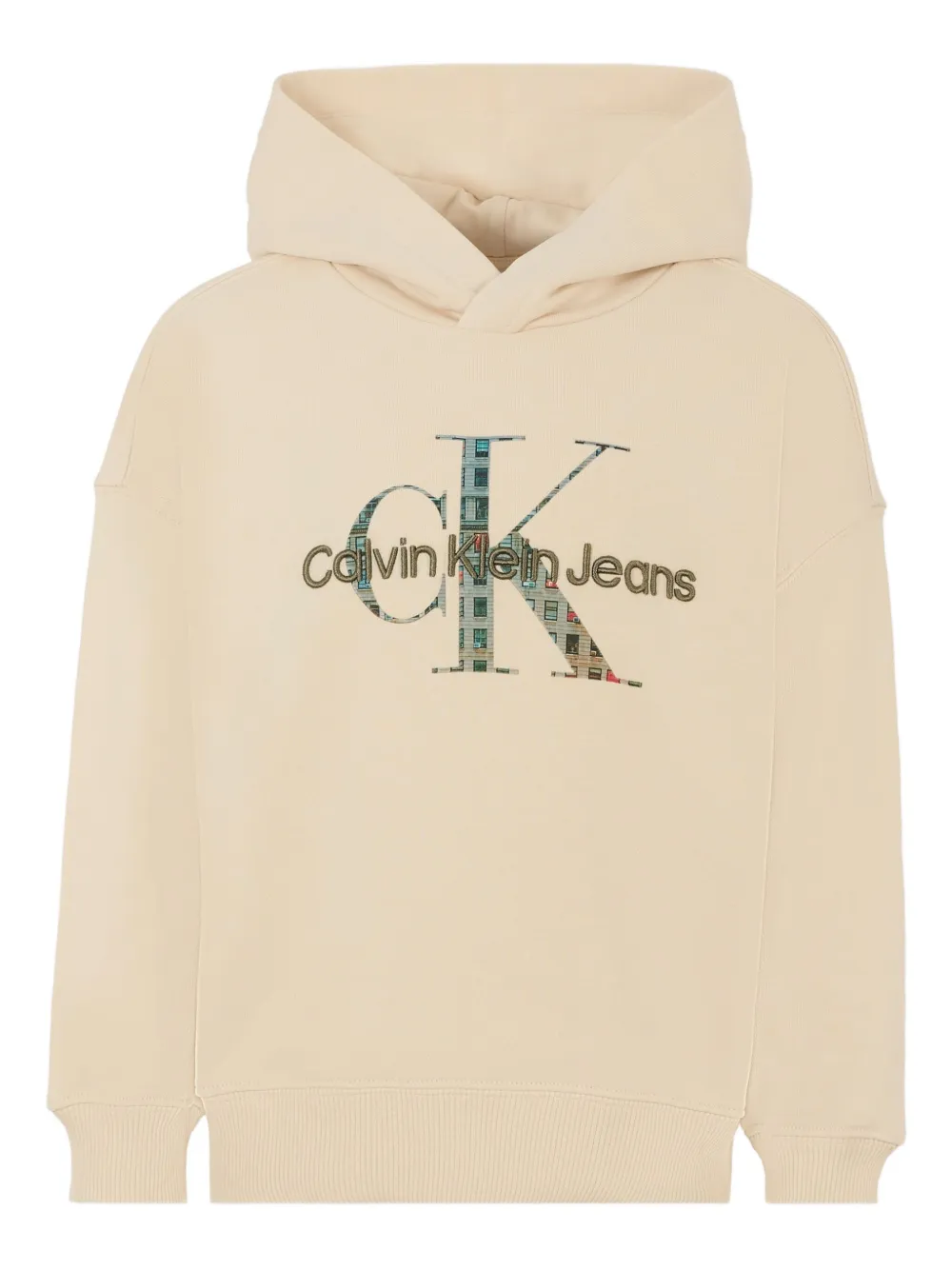 Calvin Klein Kids Sweater met capuchon Beige