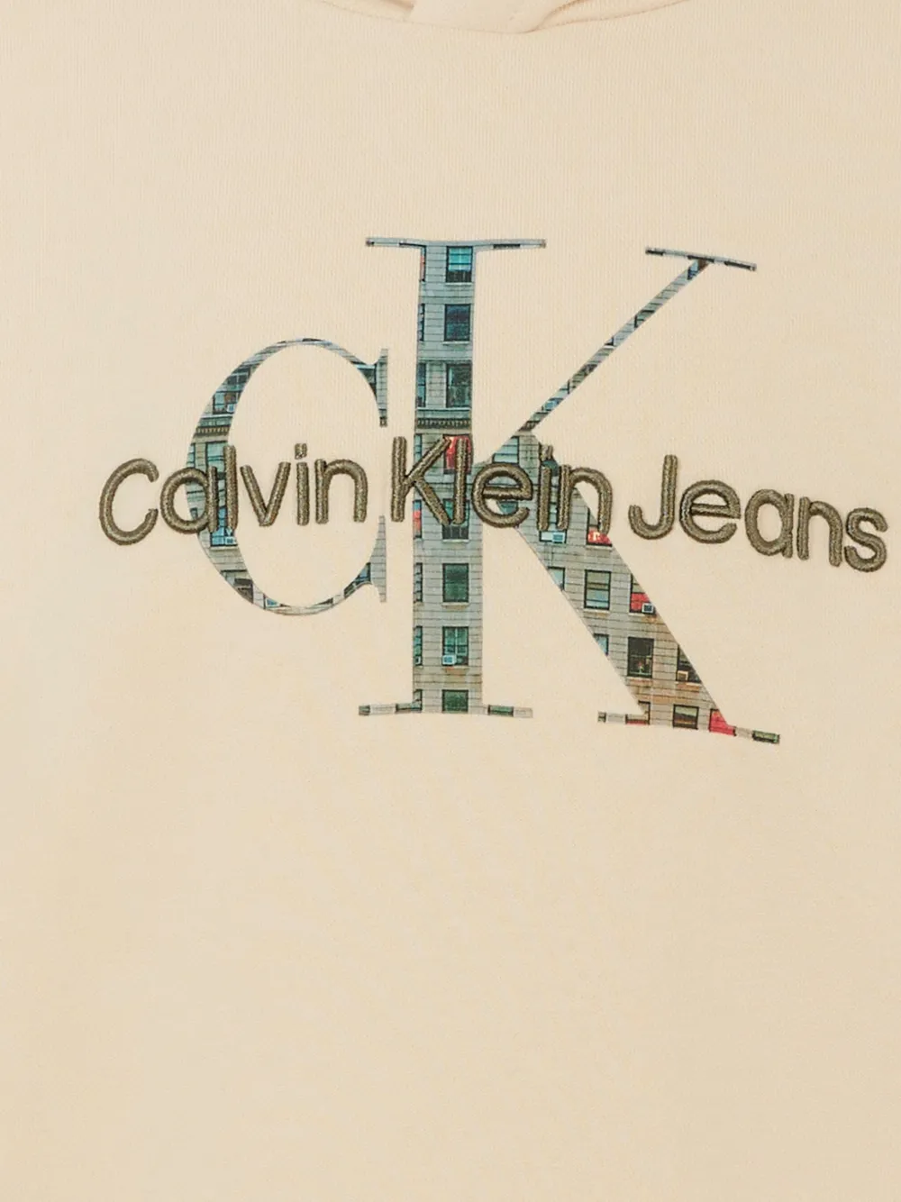 Calvin Klein Kids Sweater met capuchon Beige