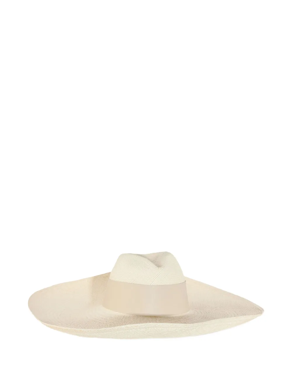 catarzi leather-band panama hat - Toni neutri