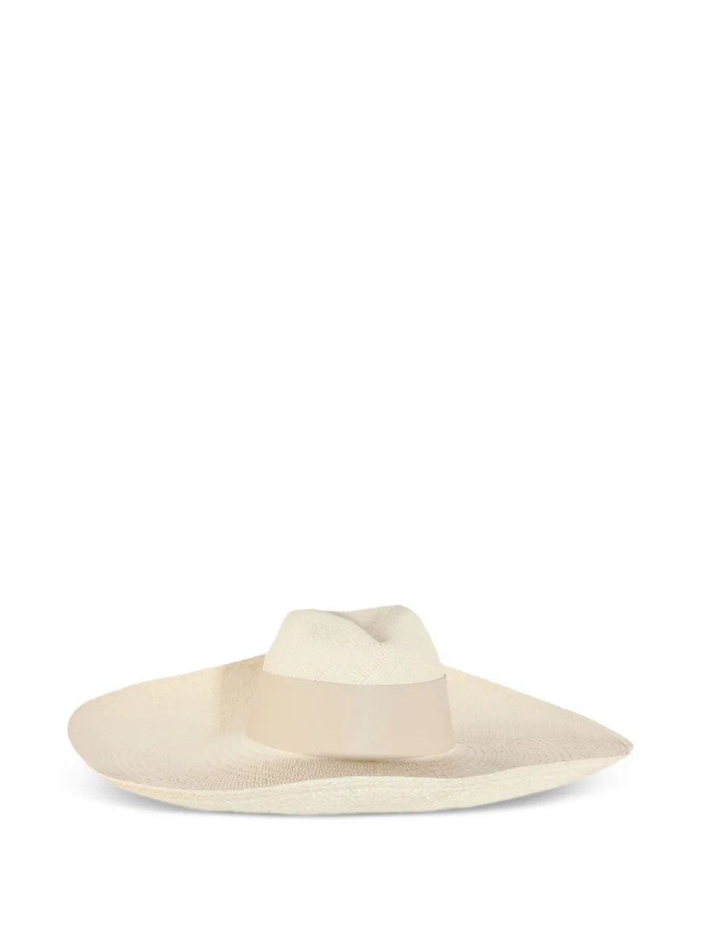 Catarzi Leather-band Panama Hat In Neutral