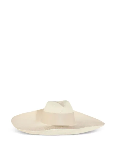catarzi leather-band panama hat